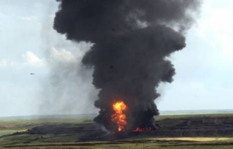 Diyarbakır'da petrol boru hattında yangın çıktı!