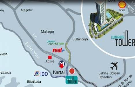 Çukurova Gayrimenkul Kartal Çukurova Tower da 136 bin TL!