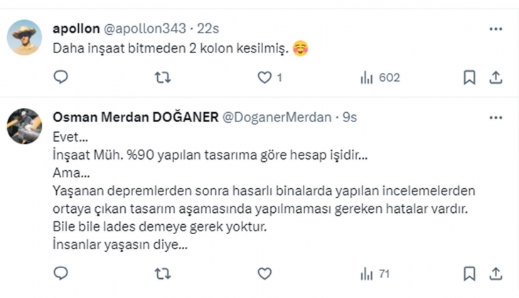 İnşaat halindeki yeni bina sosyal medyada yorum yağmuruna tutuldu! Eksikler ve hatalar şok etti!