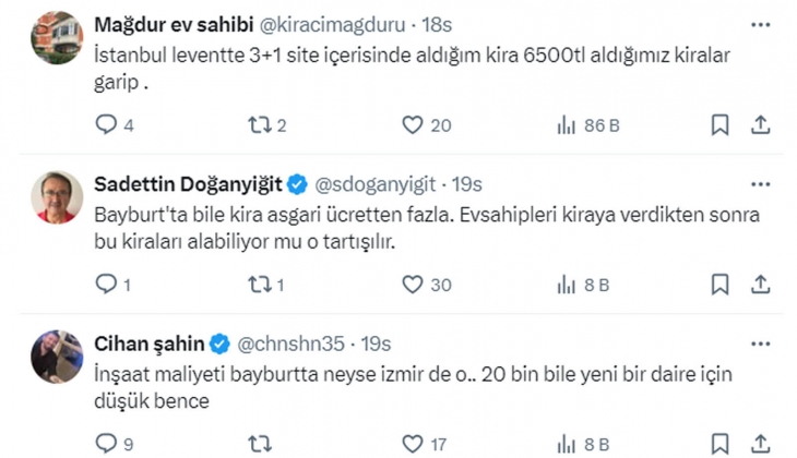 Analist Tardu Barlas: Bayburt ta 3+1 ev kirasının 20.500 TL olması bir tek bana mı garip geliyor?