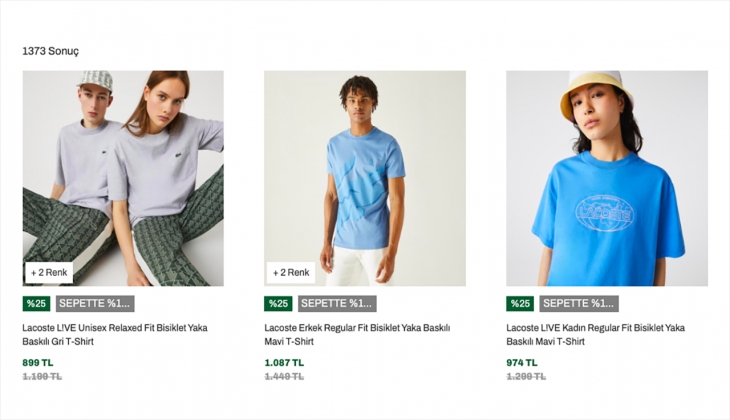 Lacoste sezon finalini yüzde 25 artı sepette yüzde 10 indirimle yapıyor. İşte 29 Eylül 2022 Lacoste Fiyat Listesi!