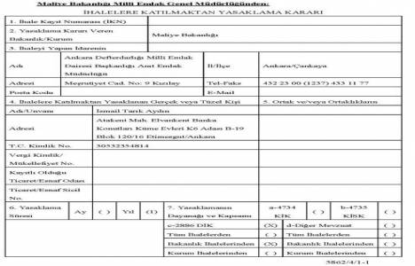 Maliye Bakanlığı 4 firma ve 2 şahıs için ihalelere katılma yasağı aldı!