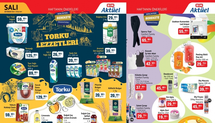 BİM 10 Ekim Salı aktüel ürünler kataloğu: Uzaktan kumandalı LED ampul 55 TL'ye, tereyağı 125 TL'ye satılacak!