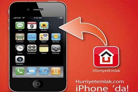 www.hurriyetemlak.com'un iPhone uygulaması yayında!