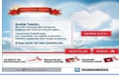 Dumankaya en romantik evlenme teklifine ödül veriyor!