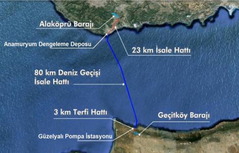 KKTC Su Temin Projesi'nde deniz geçiş isale hattı inşaatı başladı!
