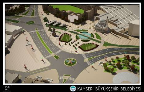  Kayseri Cumhuriyet Meydanı'na çevre düzenlemesi yapılacak!