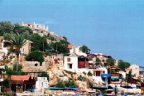 Antik Simena'ya ahşap merdiven