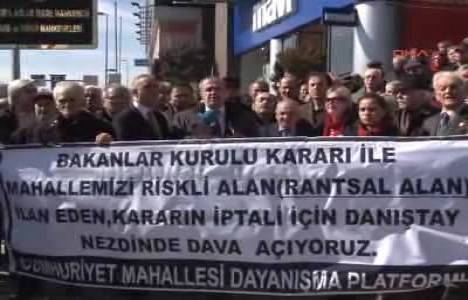 Sultangazi'de riskli alan protestosu!