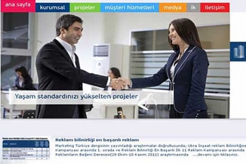 Ukra İnşaat'ın yenilenen web sitesinde 3 dil seçeneğine yer verildi!