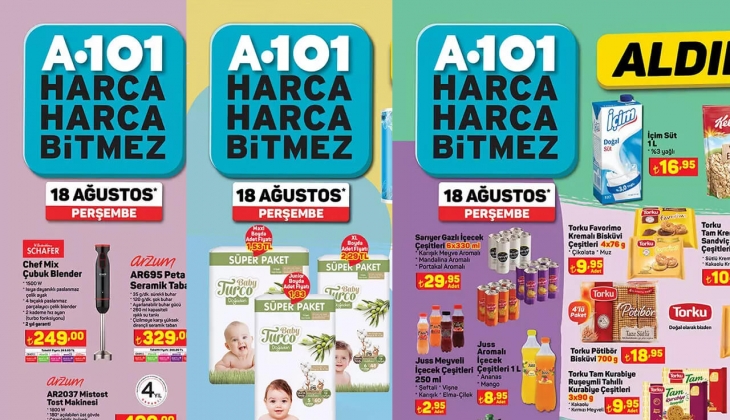 A101 Perşembe aktüel ürünler kataloğu! A101'de yarın neler var? 18 Ağustos 2022 fiyat listesi