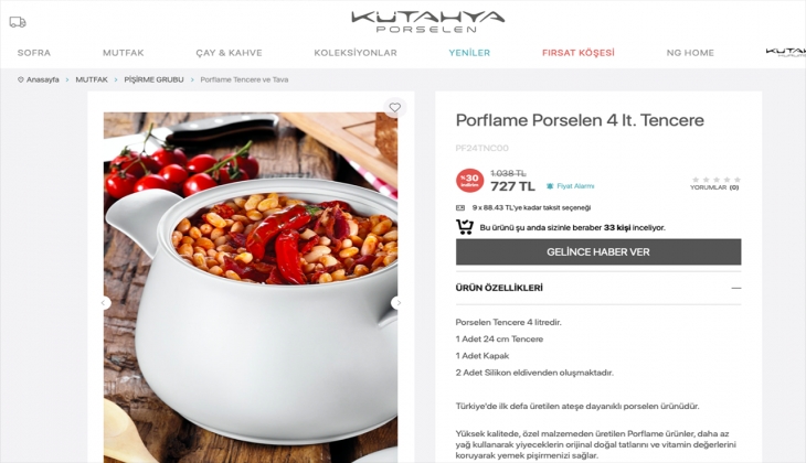 Kütahya Porselen’de ateşe dayanıklı ürünlerde yüde 40 indirim fırsatı! İşte 16 Eylül 2022 fiyat listesi