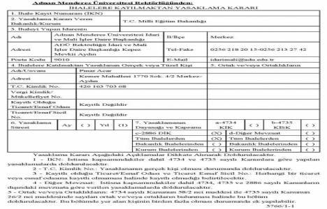 Pınar Acar a ihalelere katılma yasağı!