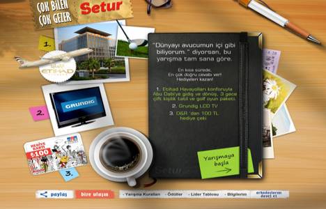  SETUR facebook üzerinden yürüttüğü yarışmaya devam ediyor!