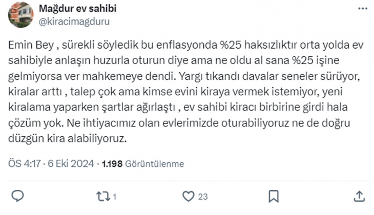 Gazeteci Emin Pazarcı dan kiracı çıkışı: Avukatlara ev kiralanmaz diyorlar, bunun meslekle ilgisi yok!