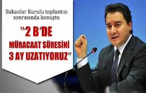 2B arazileri için müracaat süresi 3 ay daha uzatıldı!