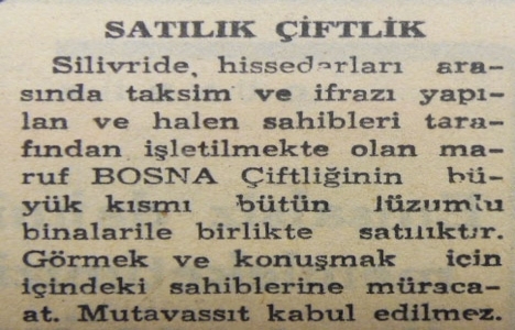 1953 yılında Nişantaşı nda 10 daireli apartman 600.000 liraya satılacakmış!