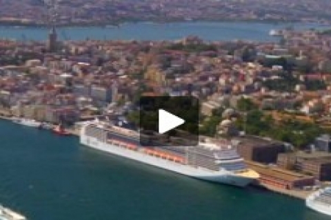İstanbul Boğazı ve Galata Köprüsü'nün havadan görüntüleri!
