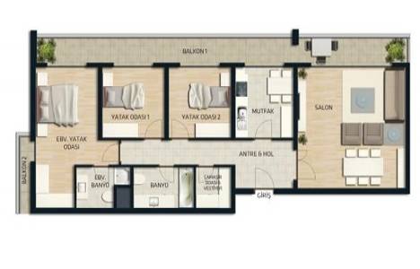 Evora İstanbul Rezidans kat planı!