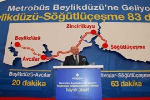 Beylikdüzü metrobüs hattının temeli atıldı!