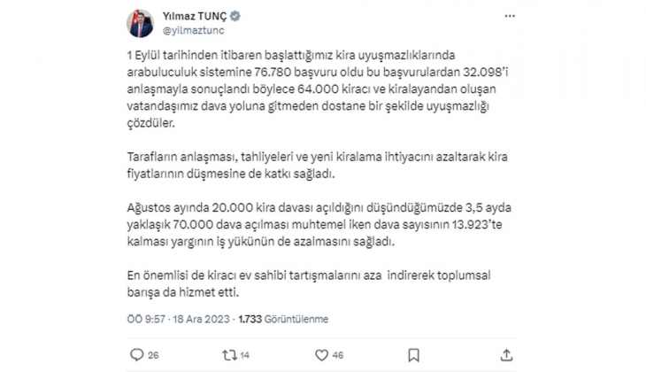 1 Eylül den beri 64 bin kiracı ve kiralayan arabuluculukla anlaştı! Vatandaşlar arabuluculuk için ne diyor?