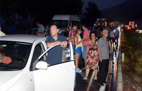 Bodrum'da içme suyu isale hattı patladı!