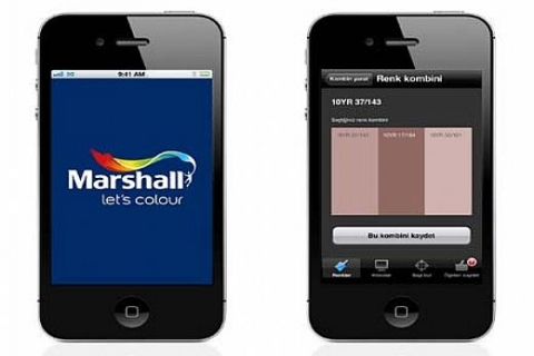 Marshall iPhone Uygulaması ile renk kombinasyonları cepte!