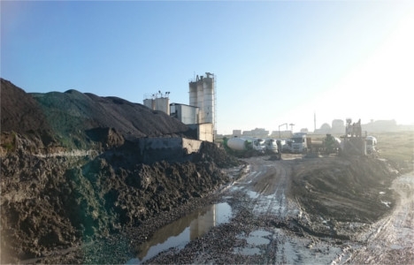 Ispartakule deki beton santrali alanları temizleniyor!