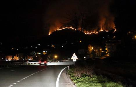 Rize Afyon Baba Tepesi'nde yangın çıktı!