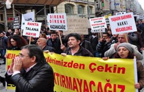 Esenyurt mağdurları Taksim'de eylem yaptı!