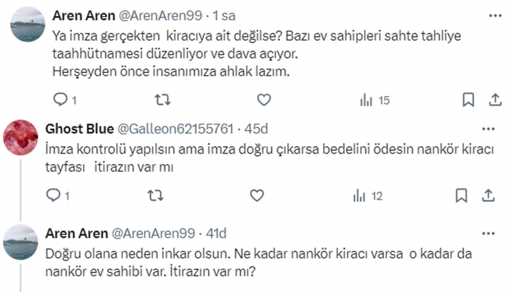 Kiracı ve ev sahibi davalarında, imzasını inkar edenlere para cezası getirilsin önerisi!