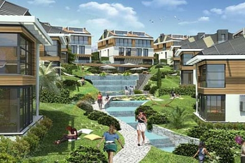 Zekeriyaköy Sharman Evleri'nde 375 bin liraya çatı dubleks!