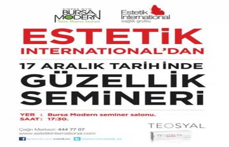 Bursa Modern Seminer Salonu'nda güzellik semineri düzenleniyor!