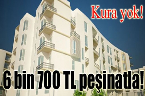 Ovalbahçe'de 6 bin 700 TL peşinatla!