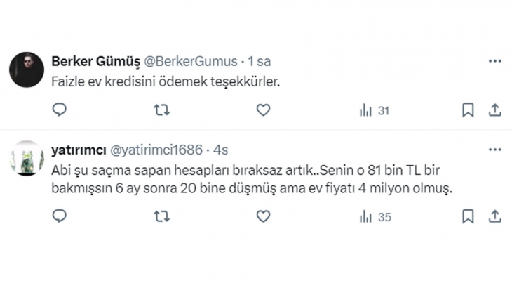 2 milyon TL ile evden 10-15 bin TL kira almak mı, yoksa mevduattan aylık 81 bin TL kazanmak mı? 