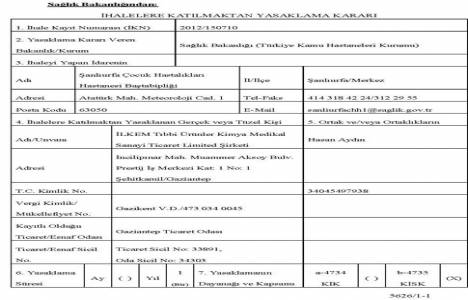 Sağlık Bakanlığı 6 firmaya ihalelere katılma yasağı verdi!