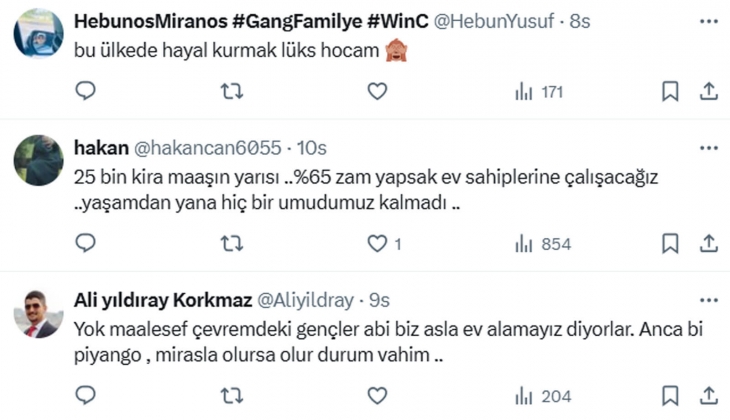3 milyon TL lik konut kredisi çeken asgari ücretli bir ailenin 90-95 bin TL lik taksit ödemesi gerekiyor!