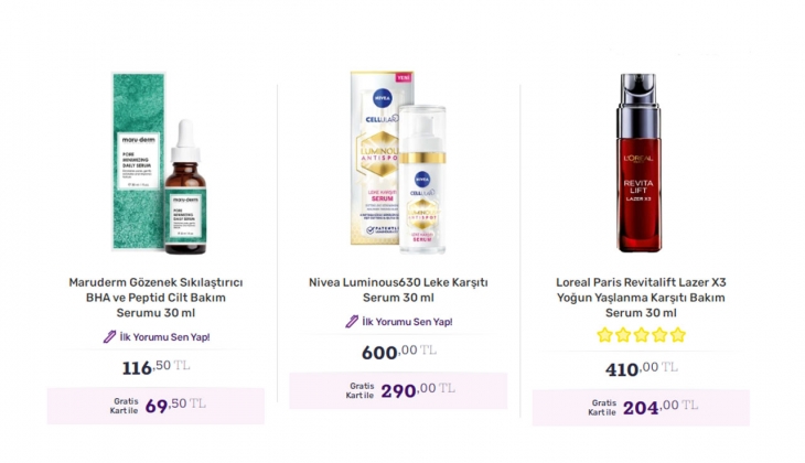 Gratis indirimi devam ediyor! Nivea serum fiyatı 600 TL’den 290 TL’ye düştü! 12 Ekim 2022 fiyat listesi…