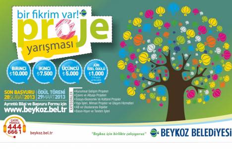 Beykoz Belediyesi'nden Çevre ve Alt Yapı Projeleri yarışması!