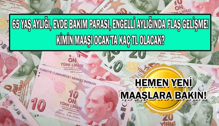 65 yaş aylığı, engelli aylığı, evde bakım parasında Ocak 2024 müjdesi! Peş peşe zamlar açıklandı, rakamlar buz kestirdi!