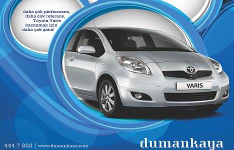 Dumankaya'dan 2.5 milyon TL ciroya Toyota Yaris hediye!