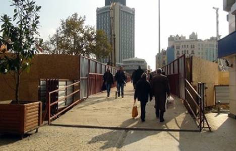  Taksim'e 70 metrelik üst geçit yapıldı!