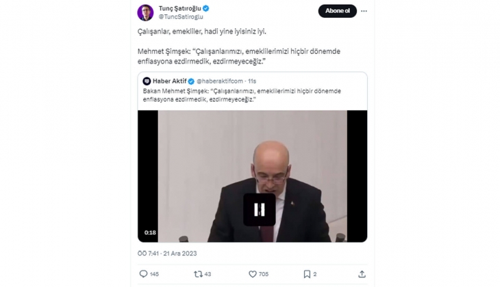 Bakan Şimşek, Çalışanlarımızı, emeklilerimizi enflasyona ezdirmeyeceğiz dedi! Vatandaşlar nasıl yorumladı?