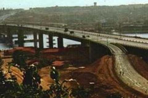 Haliç Metro Köprüsü\'nün inşaatı