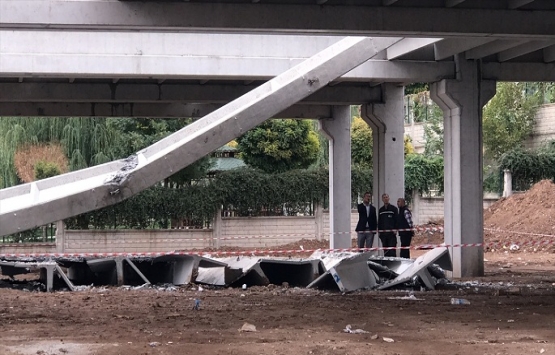 Batman da AVM inşaatında beton blok düştü! 2 yaralı!