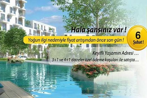 Adres projelerinde yoğun ilgi nedeniyle fiyat artışından önce son gün 6 Şubat!