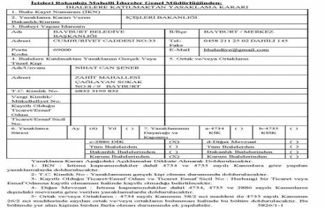 İçişleri Bakanlığı 1 firma ve 4 şahısa ihalelere katılma yasağı verdi!