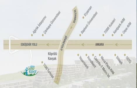 Golf Sitesi Ankara da 150 bin liraya 2 oda 1 salon!