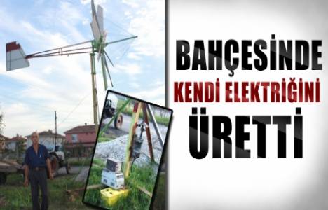 Bahçesine kurduğu rüzgar gülüyle kendi elektriğini üretiyor! 