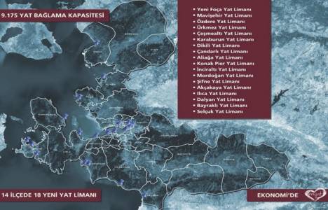 İzmir de 14 ilçeye 18 yeni yat limanı yapılacak!